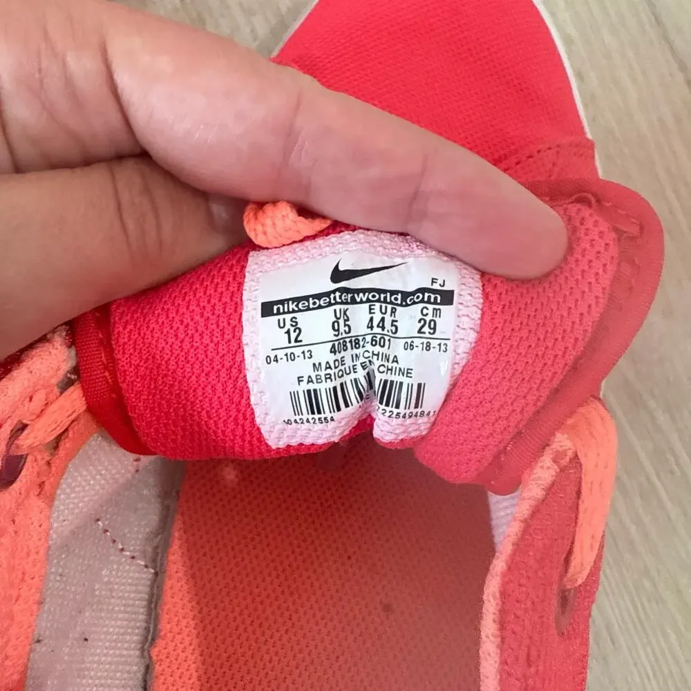 Nike Sweet Classic Canvas Sneakers Bright Coral Pink Low Top Shoes Size 12